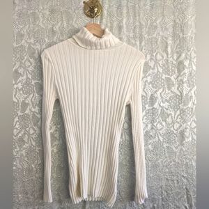 Sundance Ribbed Cream Turtleneck